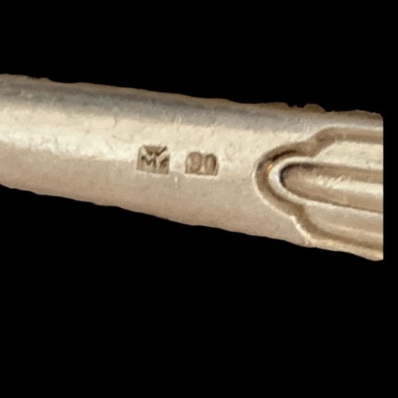 Coffee Am Wine Pm Silver Spoon Marked by Designer Silverware Housewares - Picture 4 of 6